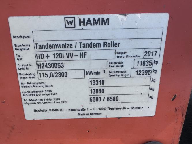 Hamm HD+ 120i VV-HF