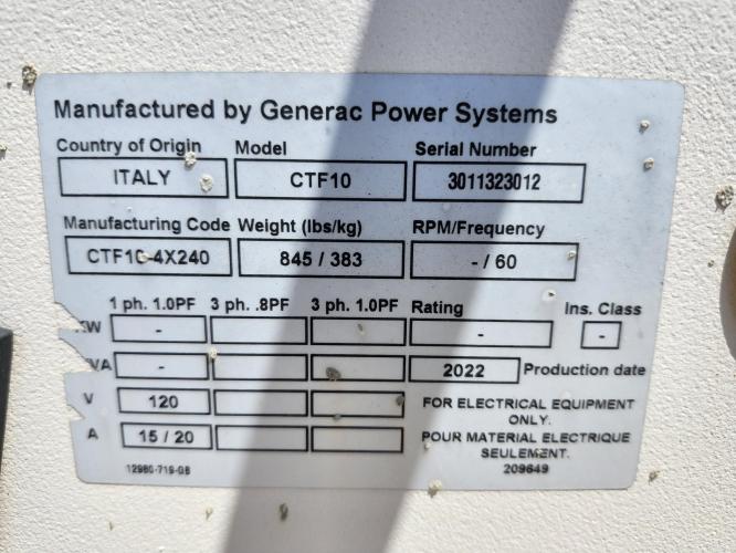 GENERAC CTF10