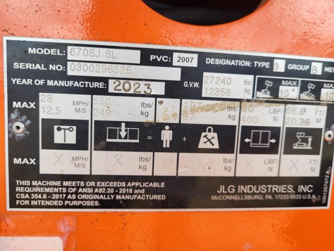 JLG 670SJ