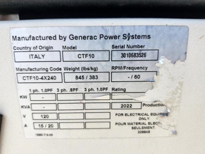 GENERAC CTF10
