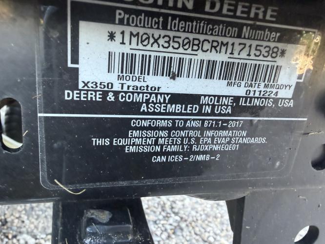 John Deere X350