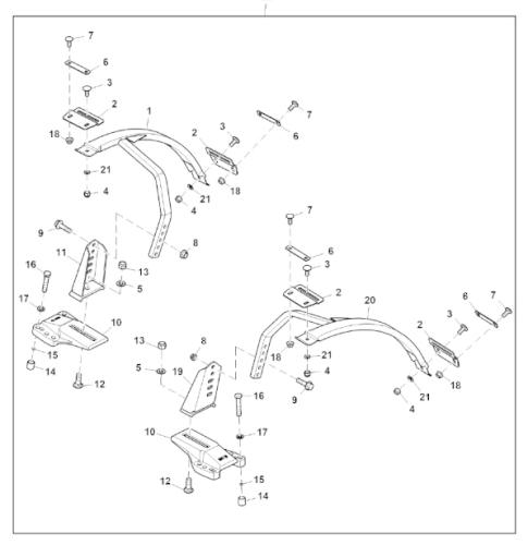 John Deere NEW AL180330-RE270320 MFWD FENDER KIT 5E,5M,5R