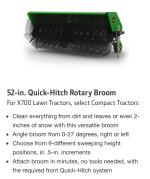 John Deere 52 IN. BROOMS