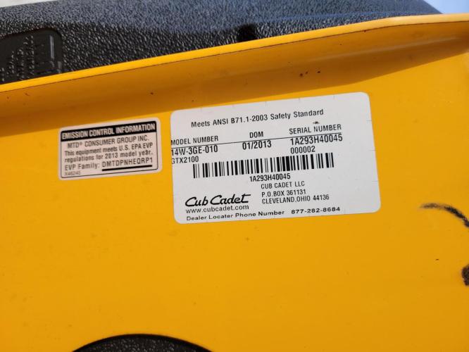 Cub Cadet GTX 2100