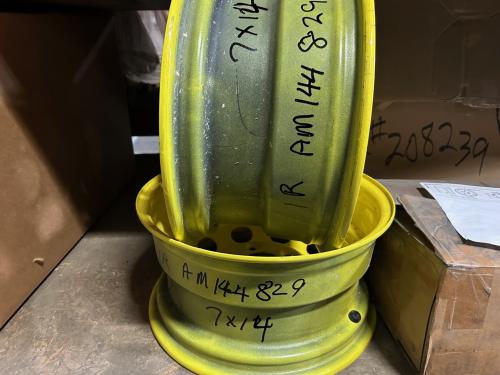  John Deere NEW AM144829 WHEEL 7X14 YELLOW STEEL