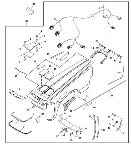 John Deere RE215791 HOOD