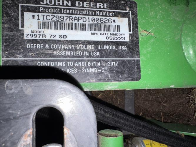 John Deere Z997R