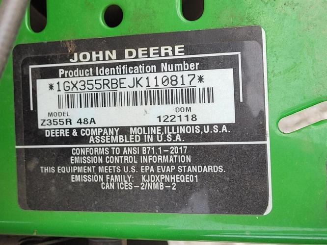 John Deere Z355R